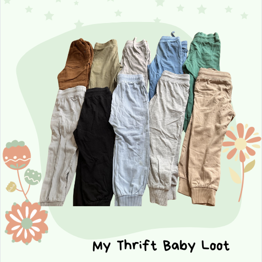 Set of 10 preloved H&M cotton joggers (2-3 years)